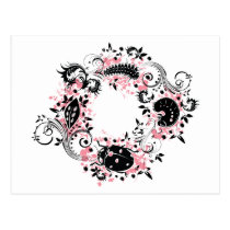 Ladybug Life Cycle Postcard - Pink postcards