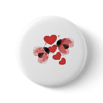 Ladybug Love Button