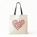 Ladybug Love Heart bags