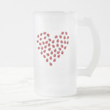 Ladybug Love Heart Mugs