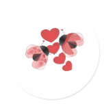 Ladybug Love Round Sticker