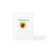 Ladybug note card