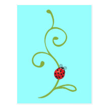 Ladybug on Vine Post Cards