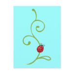 Ladybug on Vine postcards