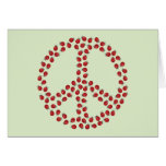 Ladybug Peace Symbol Greeting Card