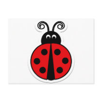 ladybug postcard
