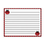 Ladybug Recipe Card postcards
