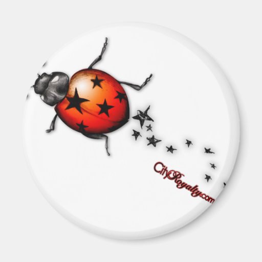 Ladybug Rockstar Fridge Magnet