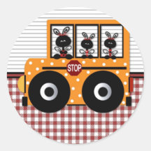 Ladybug Schoolbus Card Sticker