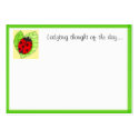 Ladybug thought of the day cards business cards