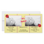 Ladybug Twins Birth Announcement