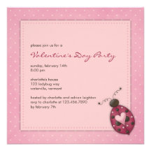 Ladybug :: Valentine's Day Party Invitation