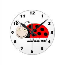 Ladybug Wall Clock