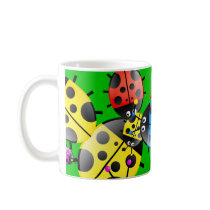Ladybug Wallpaper Coffee Mugs
