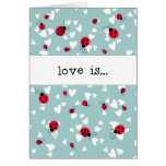 Ladybugs and Hearts - Love is... Greeting Cards