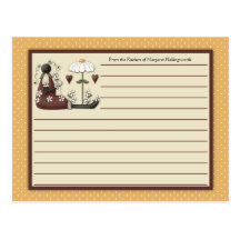 Ladybugs Country Recipe Cards Postcards