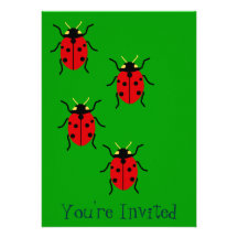 Ladybugs Custom Invites