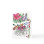 Ladybugs Flowers Domino Nature Note Card