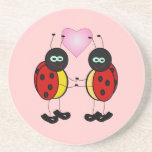 Ladybugs In Love Drink Coasters