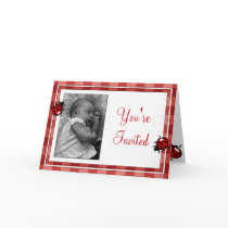 Ladybugs Photo Template Birthday Invitation