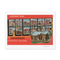 Lafayette, Indiana - Purdue University Postcard