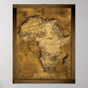 L'AFRIQUE ~ Africa Map Art Poster posters