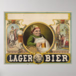 Lager Bier Beer Funny Vintage Poster Art posters