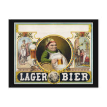 Lager bier postcard