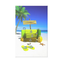 Laggage Set  Stretched Canvas Print