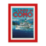 "Lago di Co" Vintage Italian Travel Poster Post Card