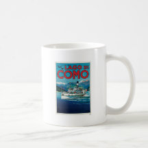 Lago Di Como Italy Vintage Travel Poster Art Coffee Mugs