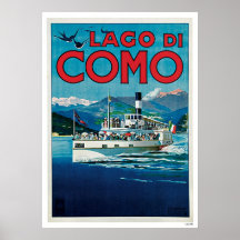 "Lago di Como" Vintage Italian Travel Poster