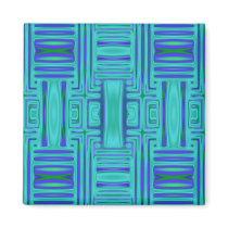 Lagoon Blue Geometric Magnet