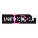 Lagotto Romagnolo Breed Monogram Bumper Sticker