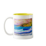 laguna beach splash yellow mugs