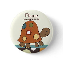Laguna Turtle NAME TAG Personalised Button
