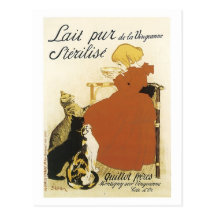 Lait pur de la Vingeanne Sterilise Ad - Child with Post Cards