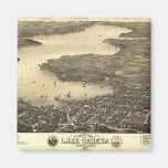 Lake Geneva Vintage Map Fridge Magnet