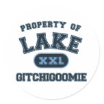 Lake Gitchigoomie Round Stickers
