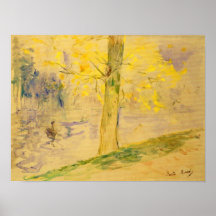 Lake in Bois de Boulogne by Berthe Morisot Print