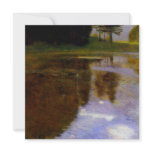 Lake in front of the Castle art by Gustav Klimt invitations