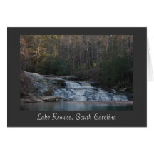 Lake Keowee Waterfall (Title) Greeting Cards