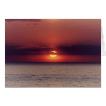 "Lake Michigan at Sunset" Photo Greeting Card