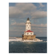 Lake Michigan Lighthouse Post Card