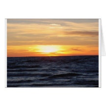 Lake Michigan Sunset Card