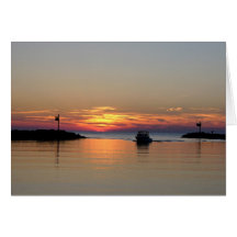 Lake Michigan sunset Cards