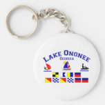 Lake Ononee GA Signal Flags Key Chain
