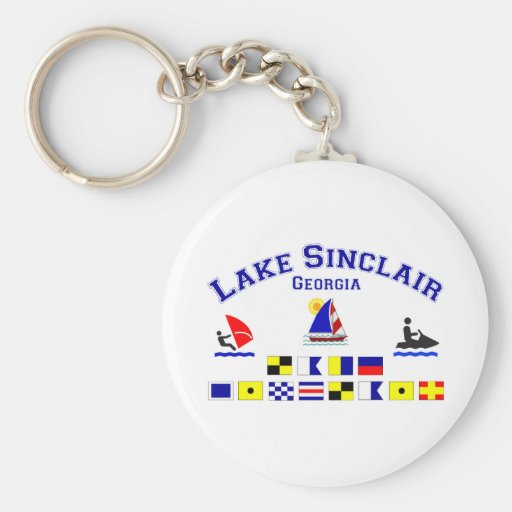 Lake Sinclair GA Signal Flags Keychains