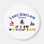 Lake Sinclair GA Signal Flags Magnets