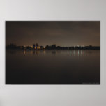 Lake Skyline at Night 2 Poster posters